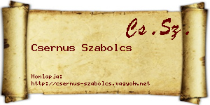 Csernus Szabolcs névjegykártya