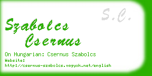 szabolcs csernus business card